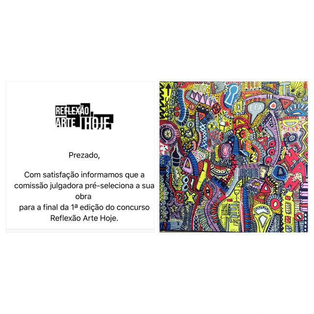 Exhibition invitation featuring a painting by Alessandro.